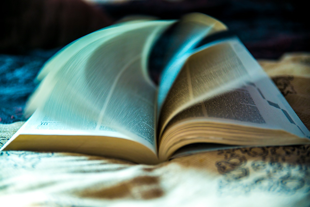 open book pages moving