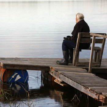 woman, dock