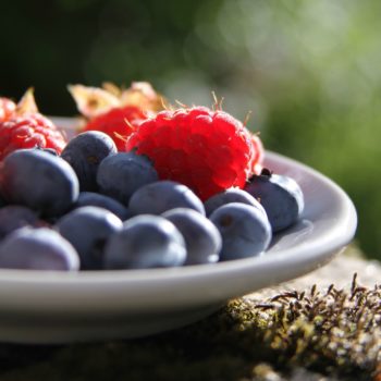 mixed berries on a plate