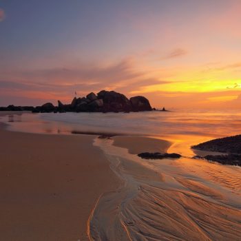 Sunset seascape beach