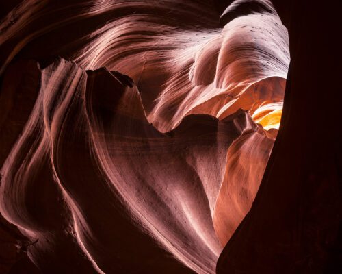 Heart-shaped formation at Antelope Canyon