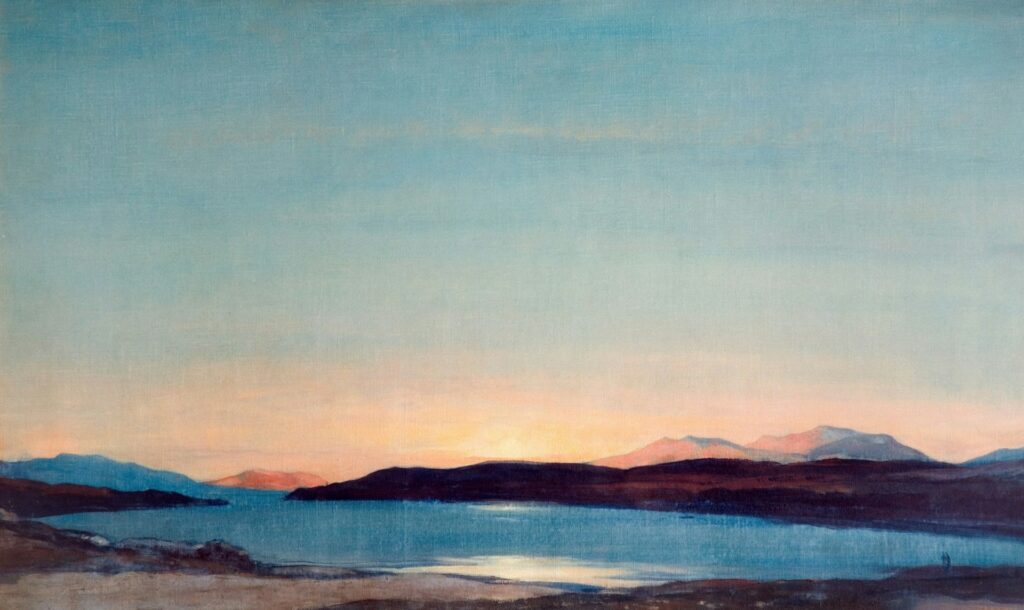 Sundown, Loch Rannoch by Sir David Young Cameron